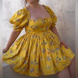 Selkie Beach Day Dress in Piña Colada 6x 6xl